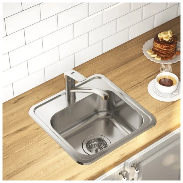 Кухонная мойка, нержавеющая сталь iddis Strit STR38S0i77, сталь 